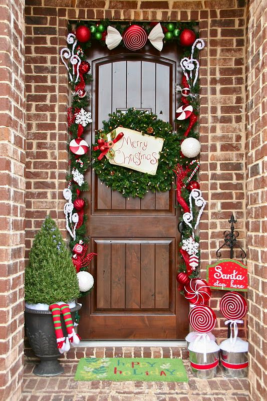 Top 40 Christmas Door Decoration Ideas From Pinterest - Christmas