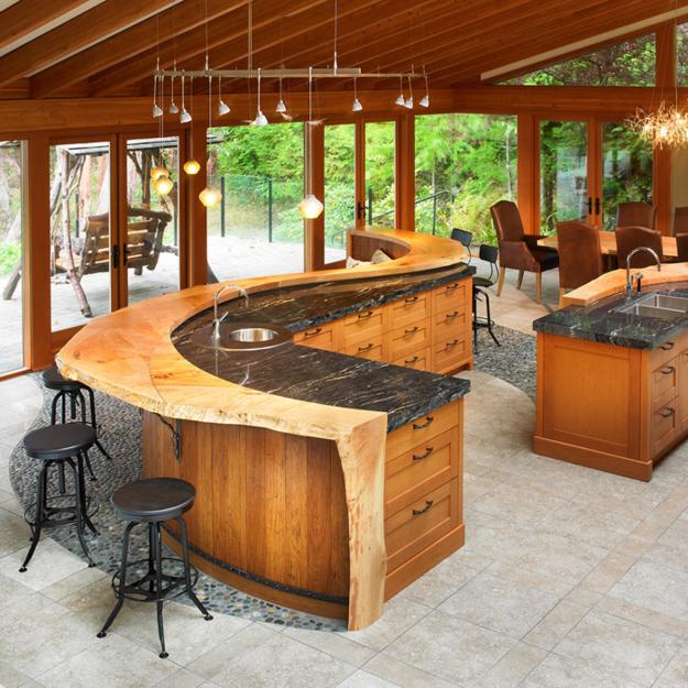 Amazing Wood Kitchen Countertop Ideas Adding Exotic Look to Modern