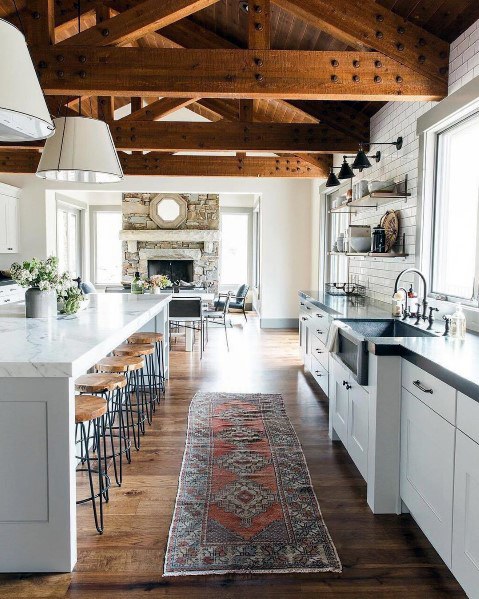 Top 75 Best Kitchen Ceiling Ideas - Home Interior Designs