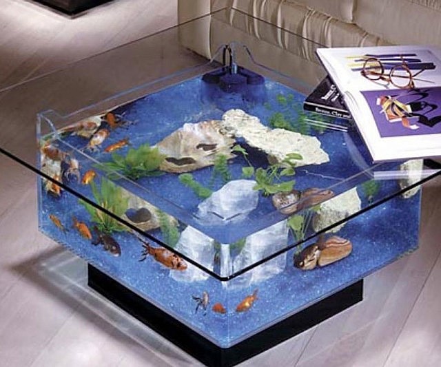 Aquarium Feature On Coffee Table Design Ideas 10