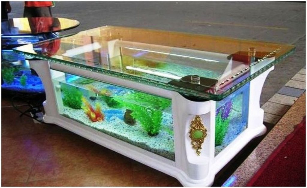 Aquarium Feature On Coffee Table Design Ideas 6