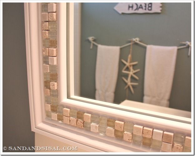 How to Decorate a Mirror with Tile | Decorating, Bath and House