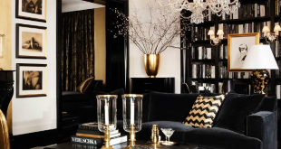 Ralph Lauren apartment. Fantastic way to do gold and black without