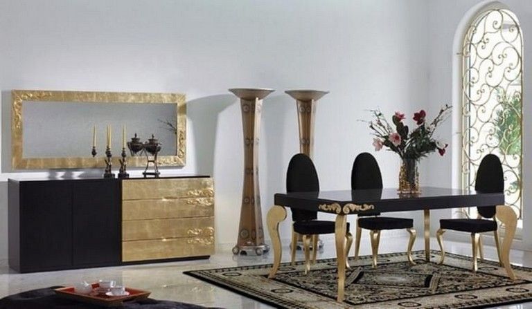 Black And Gold Dining Room Ideas For Inspiration 8