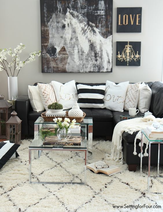 48 Black and White Living Room Ideas - Decoholic