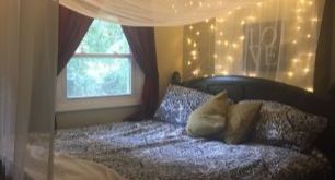 60 Amazing Canopy Bed with Sparkling Lights Decor Ideas | for my