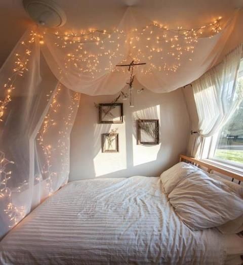 Canopy With Sparkling Lights Decor Ideas 6