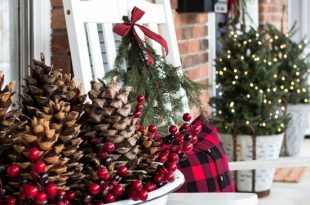 Festive & Frugal Christmas Porch Decor | On Sutton Place Christmas