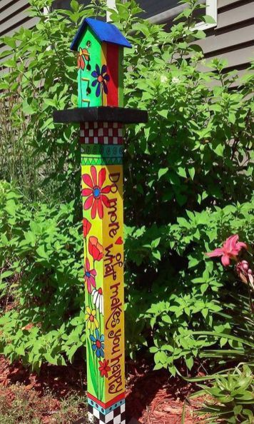 Colorful Peace Poles Design Ideas For
  Garden