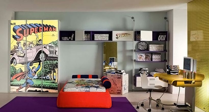 Cool Superhero Themed Room Decoration Design