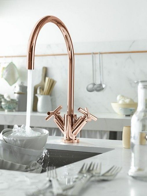 30+ Inspiring Copper Rose Gold Kitchen Themes Decorations | Kitchen