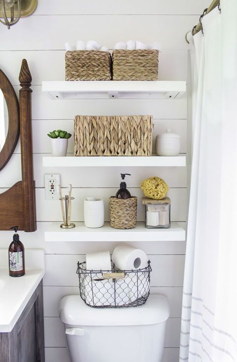 Country Bathroom Shelves Ideas