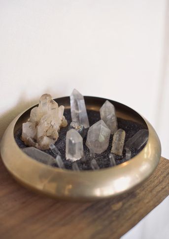 Great idea with displaying your personal crystals in the home