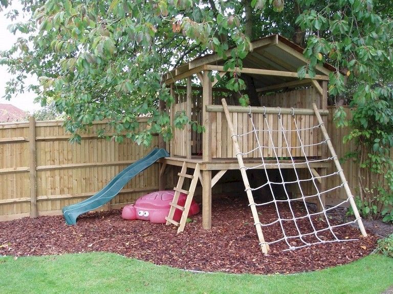 37+ Clever and Cute Backyard Garden Playground for Kids | Garden and
