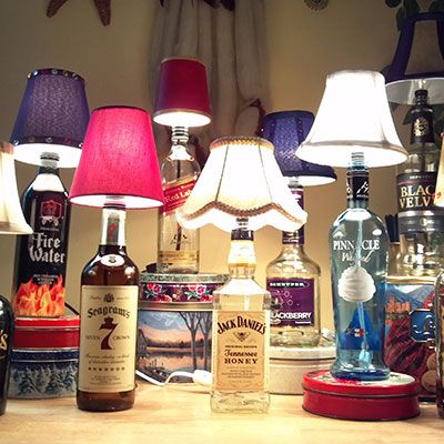 Diy Bottle Lamp Ideas 7