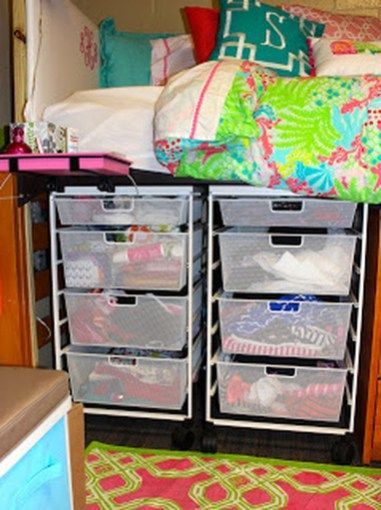 45 Efficient Dorm Room Organization Ideas | Pooka Butt | Pinterest