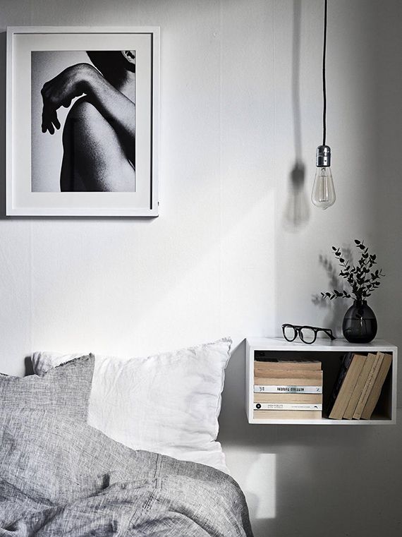 The floating nightstand | INTERIORS | Scandi cool | Bedroom decor