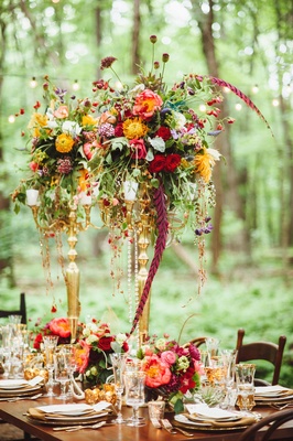 Tall Flower Arrangements - Wedding Centerpiece Designs - Inside Weddings