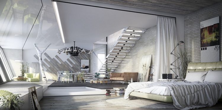 20 Gorgeous Industrial Design Bedroom Ideas