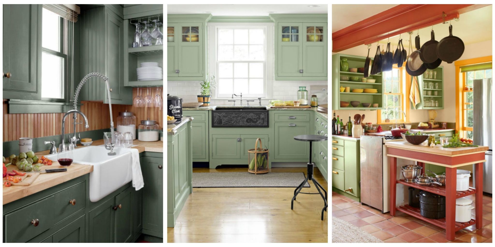 10 Green Kitchen Ideas - Best Green Paint Colors for Kitchens