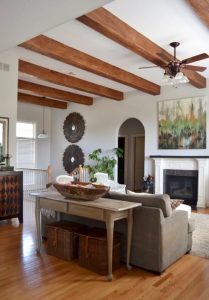 36 Cozy Living Room Designs With Exposed Wooden Beams - DigsDigs