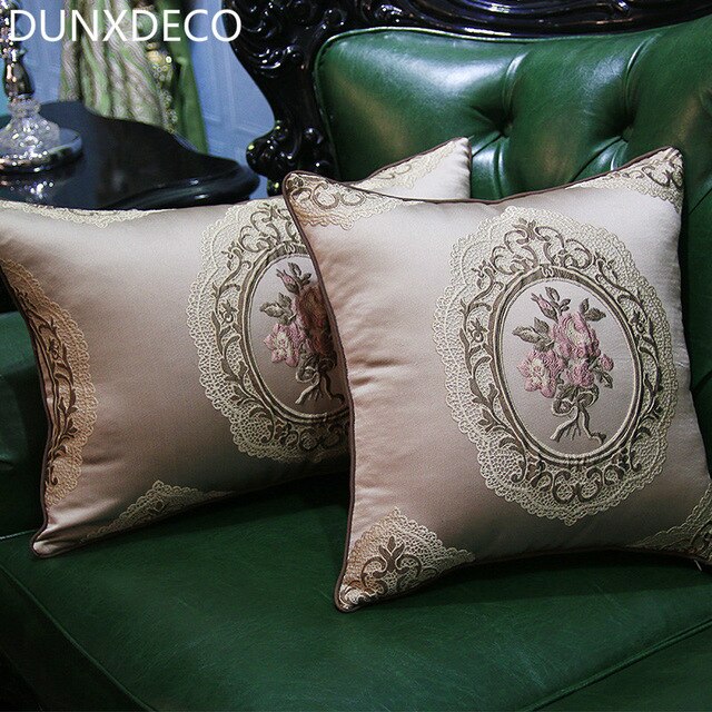 DUNXDECO Cushion Cover Decorative Pillow Case Vintage French Court