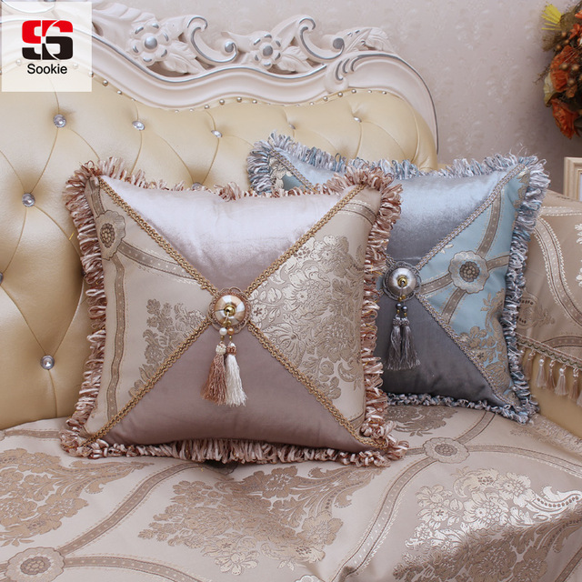 Sookie European Style Decorative Pillow Case Luxury Cotton Linen