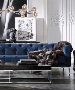Need a Living Room Makeover? | velvet | Blue velvet sofa, Velvet