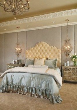 46 Luxury Champagne Bedroom Ideas | Master bedroom | Pinterest