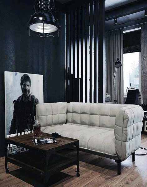 Masculine Living Room Design Ideas 9