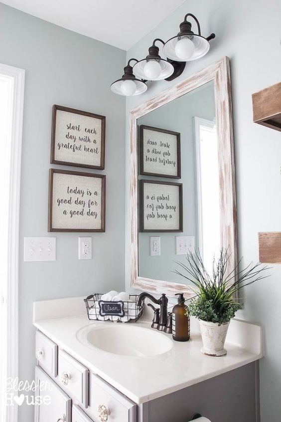 Modern Farmhouse Bathroom Makeover Decor
  Ideas