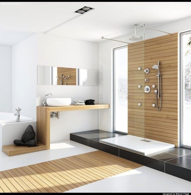 Modern Wooden Bathroom Designs Ideas