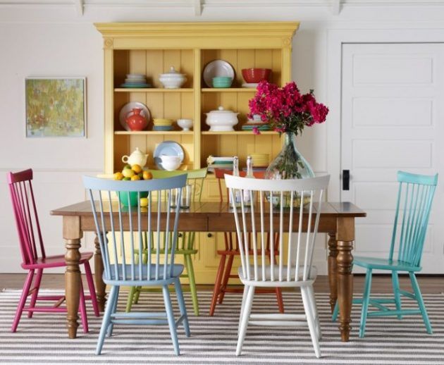 17 Creative Ways To Refresh Your Dining Room With Multicolored