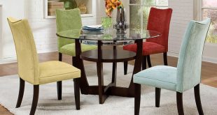 Apollo Dining Room Set w/ Multicolor Chairs by Standard Furniture