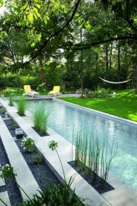 Natural Small Pool Design Ideas 23 | Pool, back yard, deck, etc in