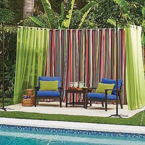 50 Pretty Outdoor Curtain Ideas Make Garden Colorful | Trending