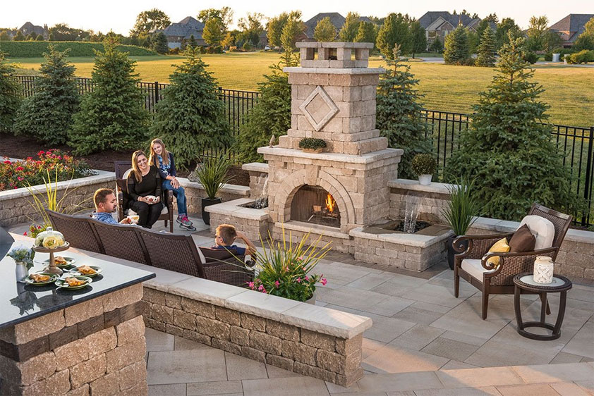 Outdoor Fireplace Design Ideas: Getting Cozy with 10 Designs | Unilock