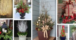 35 Best Outdoor Holiday Planter Ideas and Designs for 2019