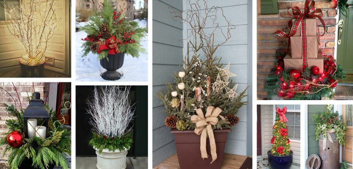35 Best Outdoor Holiday Planter Ideas and Designs for 2019