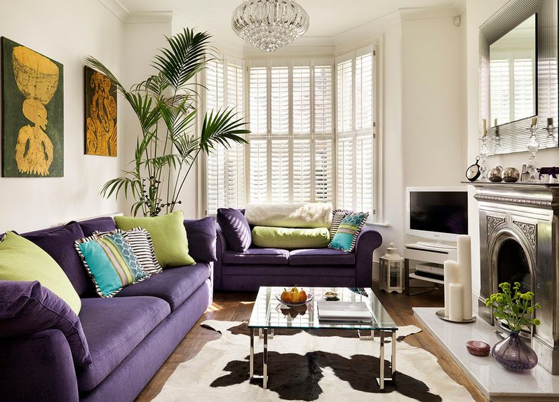 How To Match A Purple Sofa To Your Living Room Décor