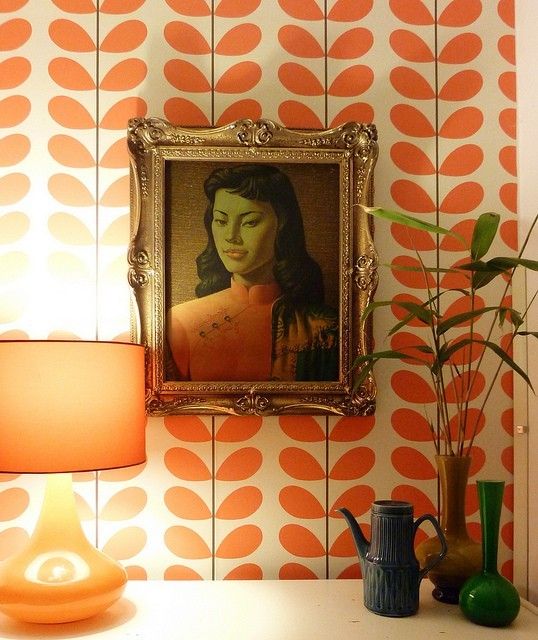 retro wallpaper orange tone with stunning light | wallpaper | Retro