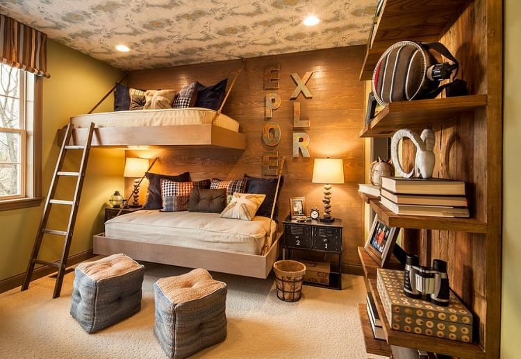 15 Stunning Rustic Kids Bedroom Designs | House decoration