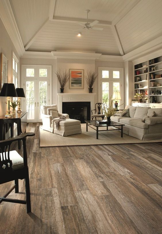 Rustic Natural Vinyl Planks Home Interior Flooring Ideas 7