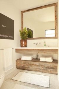 44 The Best Rustic Small Bathroom Ideas With Wooden Decor