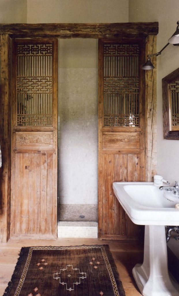 Rustic Small Bathroom Wood Decor Design 8