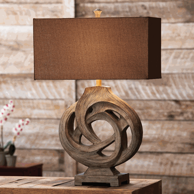 Rustic Table Lamps: Infinity Branch Table Lamp|Black Forest Decor