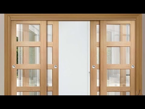 Modern wooden interior sliding door designs ideas - YouTube