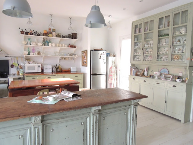 Vintage Farmhouse Kitchen Islands: Antique Bakery Counter for Sale