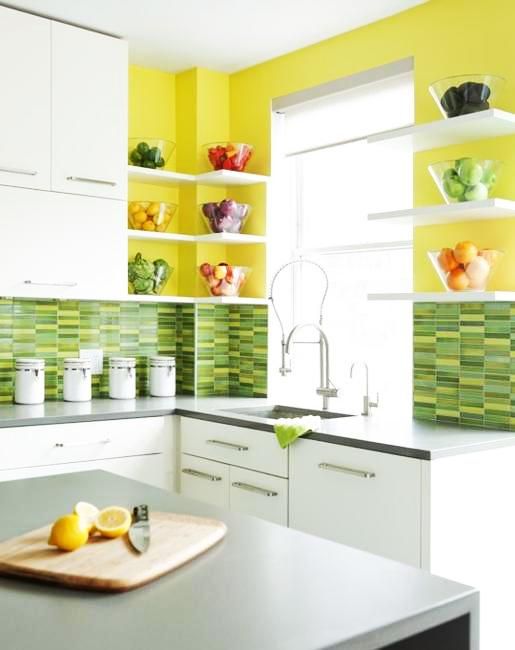 20 Modern Kitchens Decorated in Yellow and Green Colors | Home Ideas