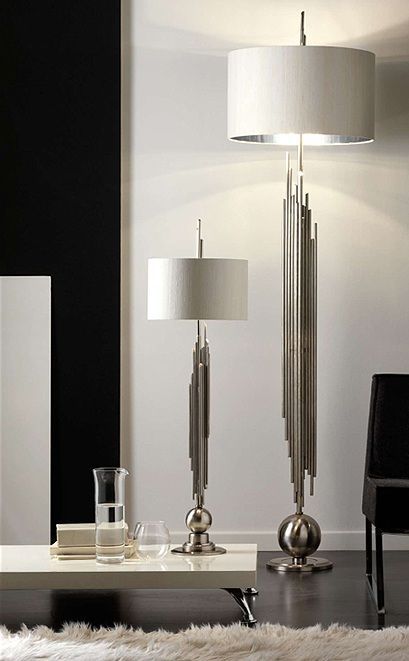 Beutiful table and floor lamps